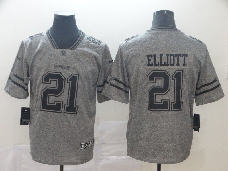 Men Dallas cowboys #21 Elliott Gray Nike Vapor Untouchable Stitched Gridiron Limited NFL Jerseys